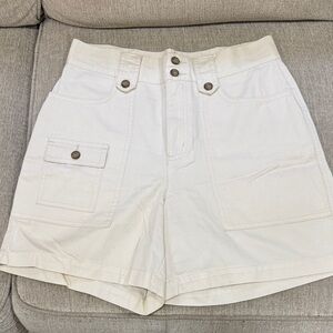 St. John's Bay Cream High-Waisted Shorts